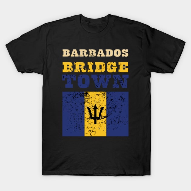 Flag of Barbados T-Shirt by KewaleeTee